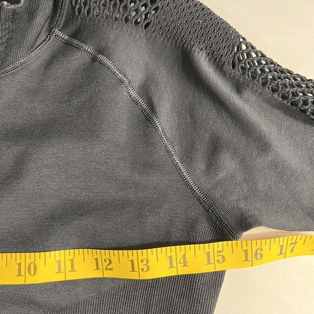 Ivy Park Athletic Jacket Womens S/M Black Mesh Long Sleeve Thumb hole Cuffs - Picture 13 of 16